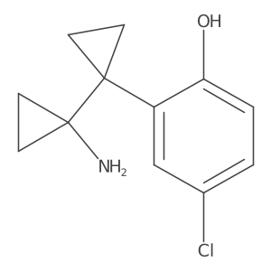 2-[1-(1-Aminocyclopropyl)cyclopropyl]-4-chlorophenol结构式