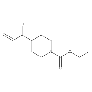 Ethyl 4-(1-hydroxyprop-2-en-1-yl)piperidine-1-carboxylate结构式