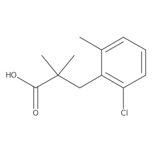 3-(2-Chloro-6-methylphenyl)-2,2-dimethylpropanoic acid Structure