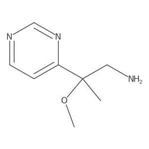 2-Methoxy-2-(pyrimidin-4-yl)propan-1-amine结构式