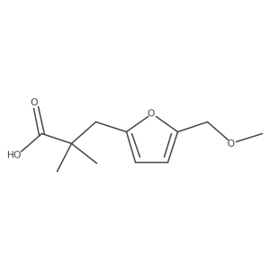 3-[5-(Methoxymethyl)furan-2-yl]-2,2-dimethylpropanoic acid结构式