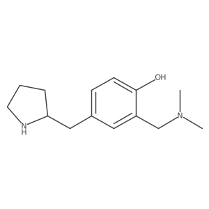 2-[(Dimethylamino)methyl]-4-[(pyrrolidin-2-yl)methyl]phenol结构式