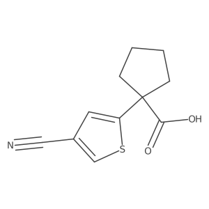 1-(4-Cyanothiophen-2-yl)cyclopentane-1-carboxylic acid结构式