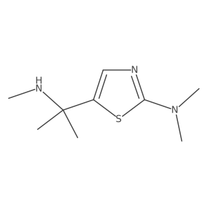 N,N-dimethyl-5-[2-(methylamino)propan-2-yl]-1,3-thiazol-2-amine结构式