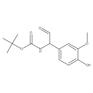 tert-butyl N-[1-(4-hydroxy-3-methoxyphenyl)-2-oxoethyl]carbamate Structure