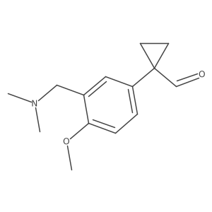 1-{3-[(Dimethylamino)methyl]-4-methoxyphenyl}cyclopropane-1-carbaldehyde结构式