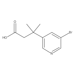 3-(5-Bromopyridin-3-yl)-3-methylbutanoic acid结构式