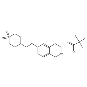4-(1,2,3,4-Tetrahydroisoquinolin-6-yloxymethyl)thiane 1,1-dioxide;2,2,2-trifluoroacetic acid Structure