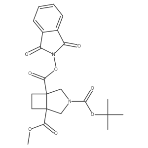 3-tert-butyl 1-(1,3-dioxo-2,3-dihydro-1H-isoindol-2-yl) 5-methyl (1R,5S)-3-azabicyclo[3.2.0]heptane-1,3,5-tricarboxylate Structure