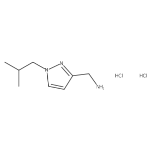[1-(2-Methylpropyl)pyrazol-3-yl]methanamine;dihydrochloride Structure