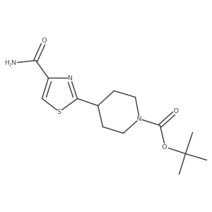 Tert-butyl 4-(4-carbamoylthiazol-2-YL)piperidine-1-carboxylate Structure