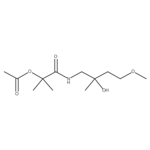 1-((2-Hydroxy-4-methoxy-2-methylbutyl)amino)-2-methyl-1-oxopropan-2-yl acetate Structure