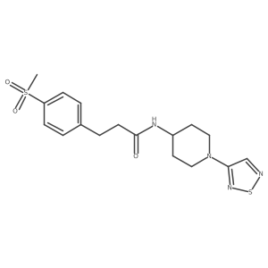3-(4-methanesulfonylphenyl)-N-[1-(1,2,5-thiadiazol-3-yl)piperidin-4-yl]propanamide Structure