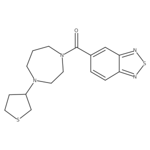 5-[4-(Thiolan-3-yl)-1,4-diazepane-1-carbonyl]-2,1,3-benzothiadiazole Structure