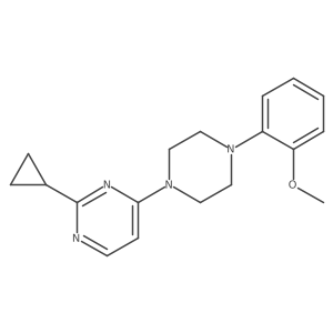 2-Cyclopropyl-4-[4-(2-methoxyphenyl)piperazin-1-yl]pyrimidine Structure