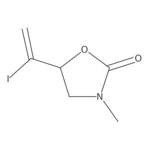5-(1-Iodoethenyl)-3-methyl-1,3-oxazolidin-2-one结构式