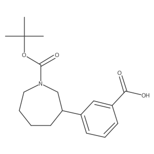 (S)-3-(1-(tert-butoxycarbonyl)azepan-3-yl)benzoic acid结构式