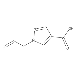 1-(2-oxoethyl)-1H-pyrazole-4-carboxylic acid Structure