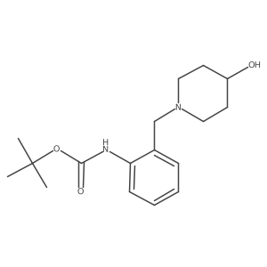 tert-butyl N-{2-[(4-hydroxypiperidin-1-yl)methyl]phenyl}carbamate Structure