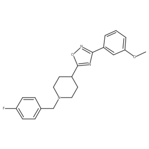 1-[(4-Fluorophenyl)methyl]-4-[3-(3-methoxyphenyl)-1,2,4-oxadiazol-5-yl]piperidine结构式