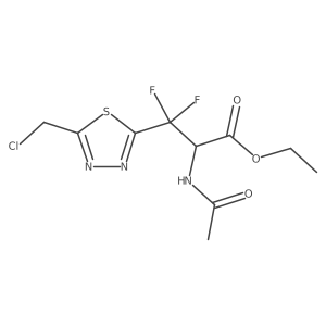 Ethyl 2-acetamido-3-[5-(chloromethyl)-1,3,4-thiadiazol-2-yl]-3,3-difluoropropanoate结构式