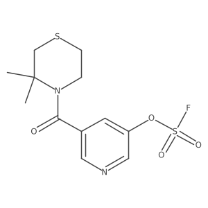 4-(5-Fluorosulfonyloxypyridine-3-carbonyl)-3,3-dimethylthiomorpholine结构式