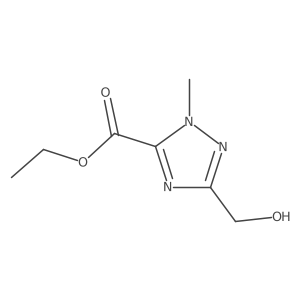 Ethyl 5-(hydroxymethyl)-2-methyl-1,2,4-triazole-3-carboxylate结构式
