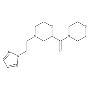 2-(thiomorpholine-4-carbonyl)-4-[2-(2H-1,2,3-triazol-2-yl)ethyl]morpholine Structure