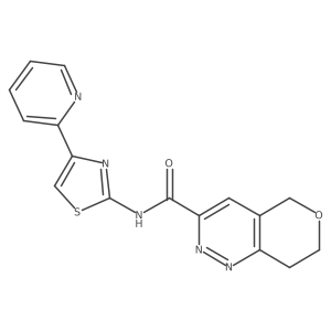 N-[4-(pyridin-2-yl)-1,3-thiazol-2-yl]-5H,7H,8H-pyrano[4,3-c]pyridazine-3-carboxamide结构式