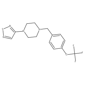 1-(1,2,5-Thiadiazol-3-yl)-4-{[4-(trifluoromethoxy)phenyl]methyl}piperazine Structure