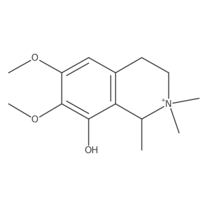 (1S)-1,2,3,4-Tetrahydro-8-hydroxy-6,7-dimethoxy-1,2,2-trimethylisoquinolinium结构式