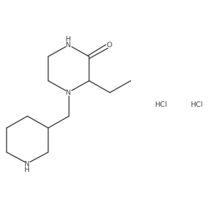 3-Ethyl-4-(piperidin-3-ylmethyl)piperazin-2-one;dihydrochloride结构式