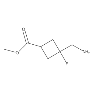 Methyl 3-(aminomethyl)-3-fluorocyclobutane-1-carboxylate Structure