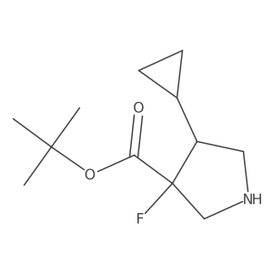 Tert-butyl 4-cyclopropyl-3-fluoropyrrolidine-3-carboxylate结构式