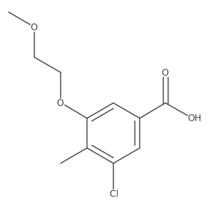 3-Chloro-5-(2-methoxyethoxy)-4-methylbenzoic acid Structure
