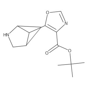 Tert-butyl 5-{2-azabicyclo[2.1.1]hexan-5-yl}-1,3-oxazole-4-carboxylate Structure