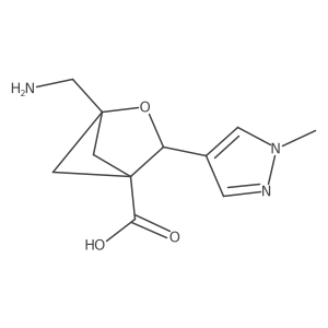 1-(aminomethyl)-3-(1-methyl-1H-pyrazol-4-yl)-2-oxabicyclo[2.1.1]hexane-4-carboxylic acid Structure
