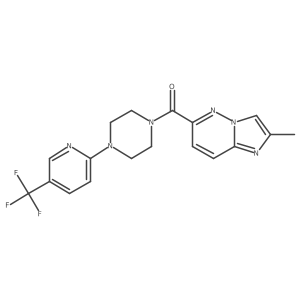 1-{2-Methylimidazo[1,2-b]pyridazine-6-carbonyl}-4-[5-(trifluoromethyl)pyridin-2-yl]piperazine结构式