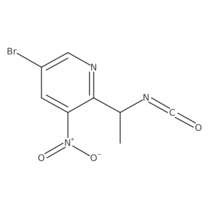 5-Bromo-2-(1-isocyanatoethyl)-3-nitropyridine结构式