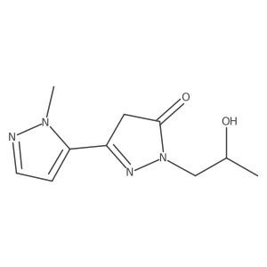 1-(2-hydroxypropyl)-3-(1-methyl-1H-pyrazol-5-yl)-4,5-dihydro-1H-pyrazol-5-one结构式