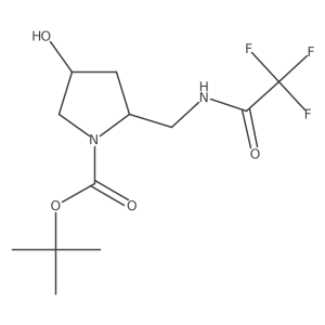 tert-butyl (2S,4R)-4-hydroxy-2-[(trifluoroacetamido)methyl]pyrrolidine-1-carboxylate Structure