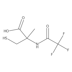 (2S)-2-methyl-3-sulfanyl-2-(2,2,2-trifluoroacetamido)propanoic acid结构式