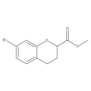 methyl 7-bromo-3,4-dihydro-2H-1-benzopyran-2-carboxylate结构式