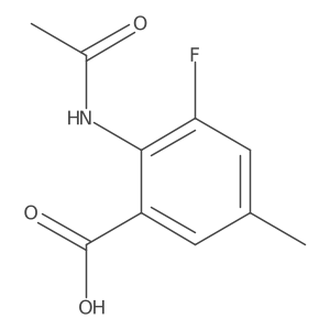 2-Acetamido-3-fluoro-5-methylbenzoic acid结构式