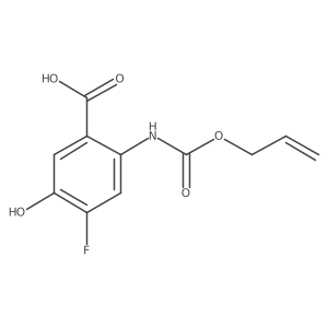 4-Fluoro-5-hydroxy-2-{[(prop-2-en-1-yloxy)carbonyl]amino}benzoic acid结构式