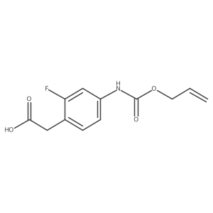 2-(2-Fluoro-4-{[(prop-2-en-1-yloxy)carbonyl]amino}phenyl)acetic acid结构式