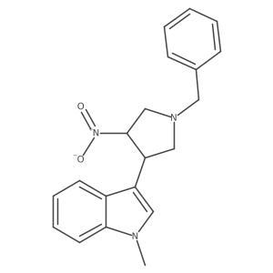 rac-3-((3S,4R)-1-benzyl-4-nitropyrrolidin-3-yl)-1-methyl-1H-indole Structure
