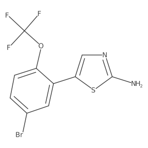 5-(5-Bromo-2-(trifluoromethoxy)phenyl)thiazol-2-amine Structure