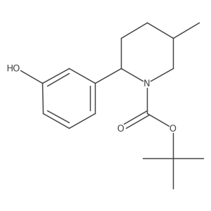 tert-Butyl (2R,5S)-2-(3-hydroxyphenyl)-5-methylpiperidine-1-carboxylate Structure