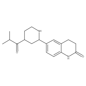 6-(4-Isobutyrylpiperidin-2-yl)-3,4-dihydroquinolin-2(1H)-one Structure
